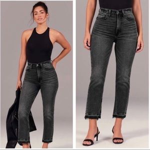Abercrombie Curve Love The Ankle Straight Ultra High Rise Jeans